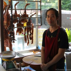 Chef at Charoen Wiang Pochana in Bangkok where roasted duck is the specialty